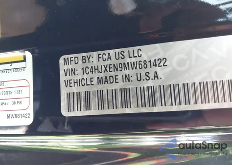 2021 Jeep Wrangler Unlimited Sahara from USA, damaged, VIN 1C4HJXEN9MW681422